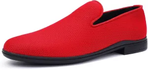 Mens Loafers Slip-on Dress Shoes Mesh Casual Oxford Shoes Classic Business Tuxedo Shoes Fashion Lightweight and Breathable