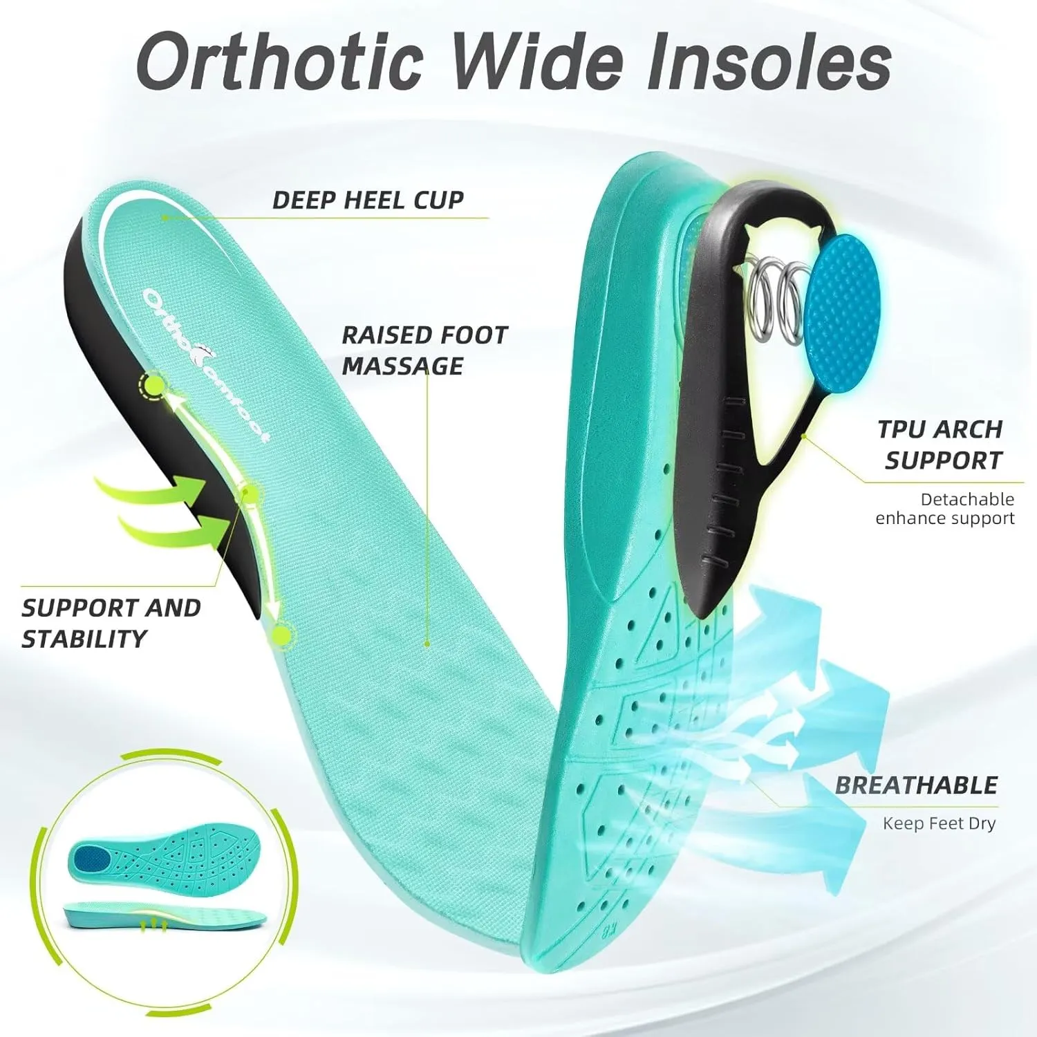 Men's Orthopedic Diabetic Wide Running Shoes: Comfortable Casual Arch Support Plantar Fasciitis Sports Sneakers, High Arch Swollen Outdoor Work Tennis Walking Shoes for Foot and Heel Pain Relief