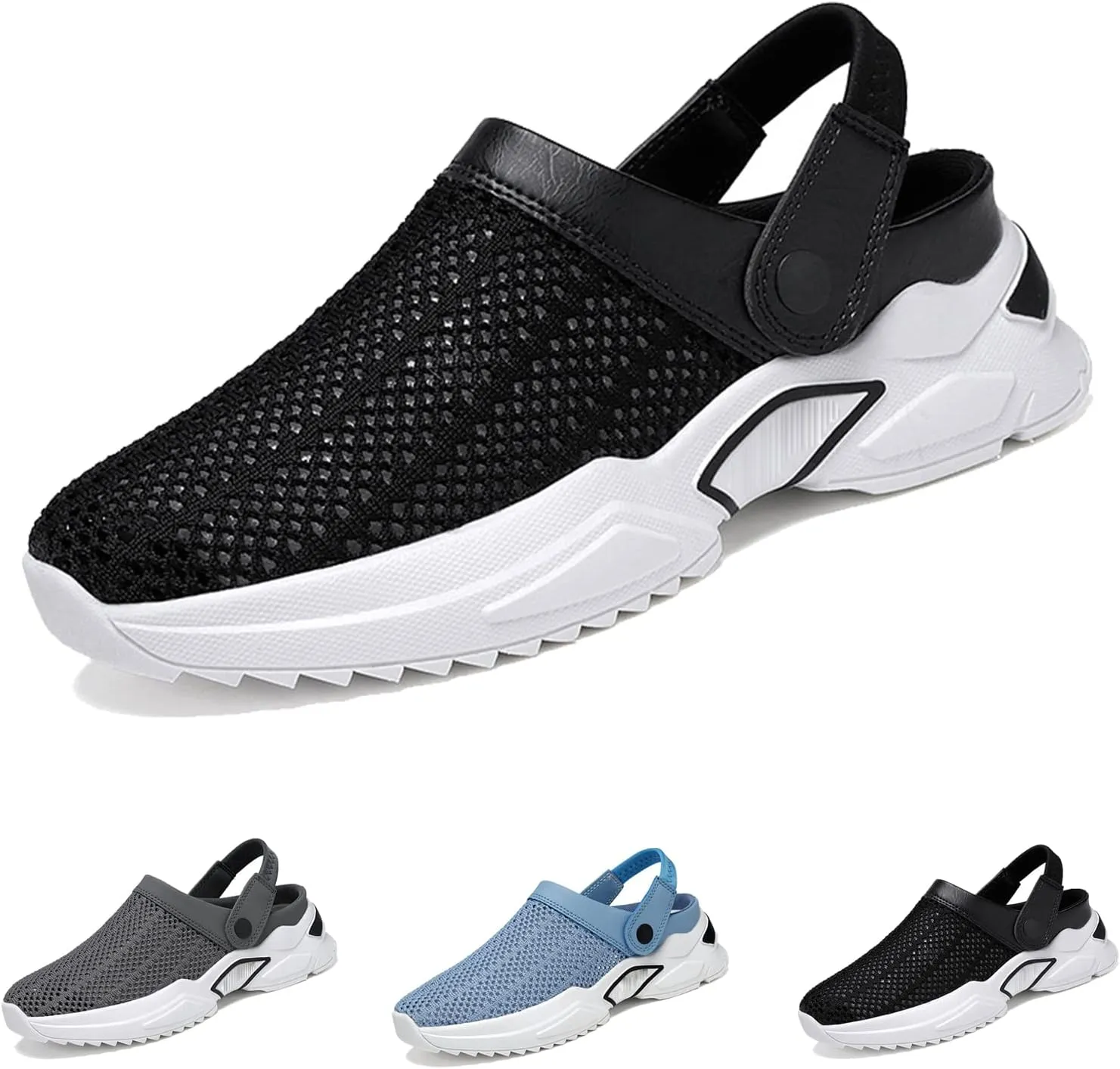 Men's Orthopedic Hollow-Out Summer Sandals,Platform Mesh Mules Slippers,Orthopedic Diabetic Walking Boat Shoes Breathable with Arch Support Knit Mesh Walking Shoes Beach Sandals