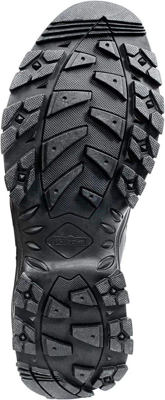 Men’s Tactical Boots Waterproof Soft Toe Ultimate 8” with Zipper - Oil & Slip Resistant Black Leather Boots