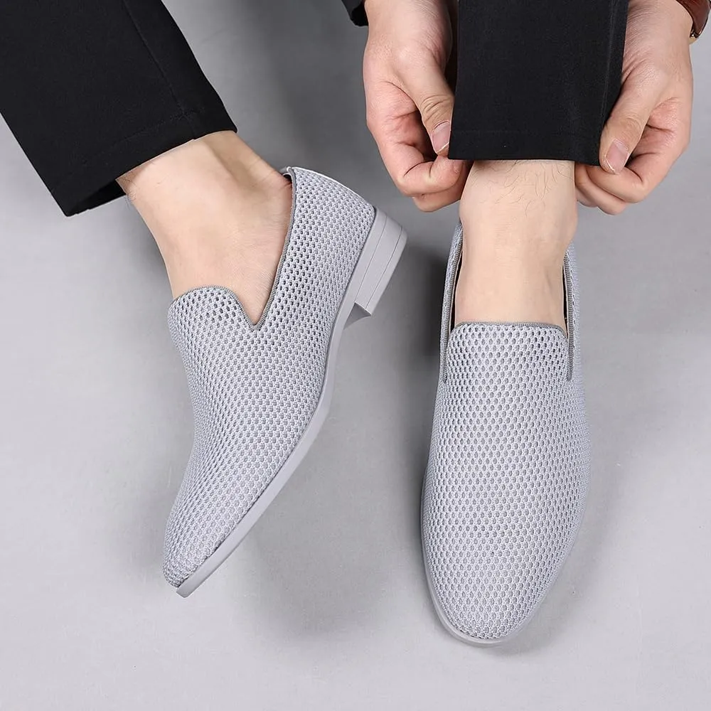 Mens Tuxedo Dress Loafers Slip On Formal Wedding Shoes
