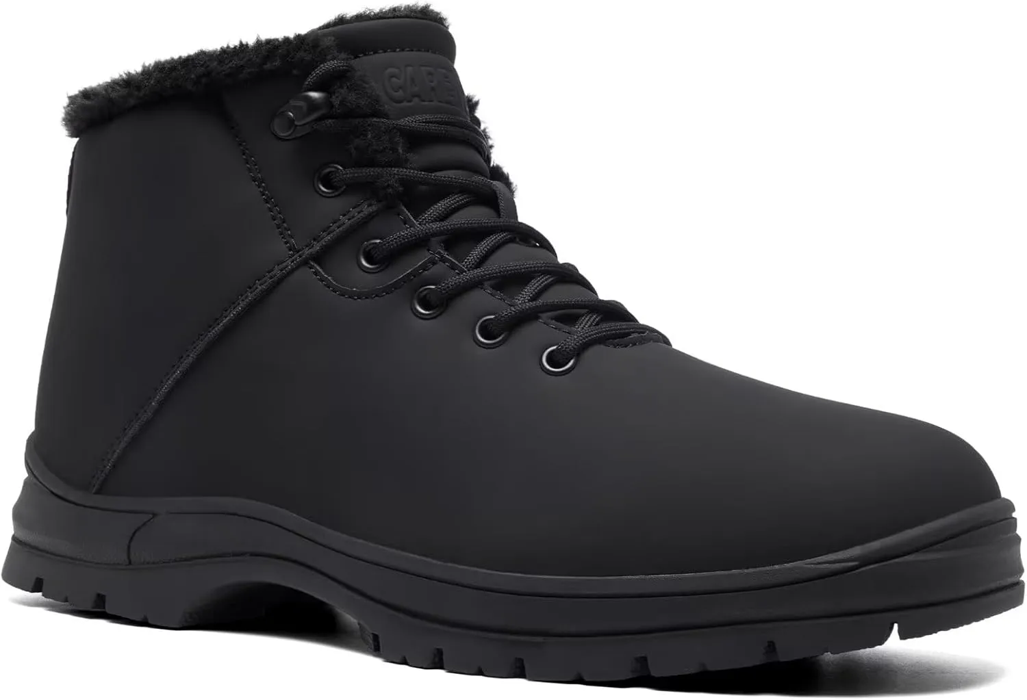 Mens Winter Snow Boots Water Resistant Warm Fur Lined Anti Slip Work Ankle Shoes Casual Lightweight Hiking Outdoor Trekking Boot
