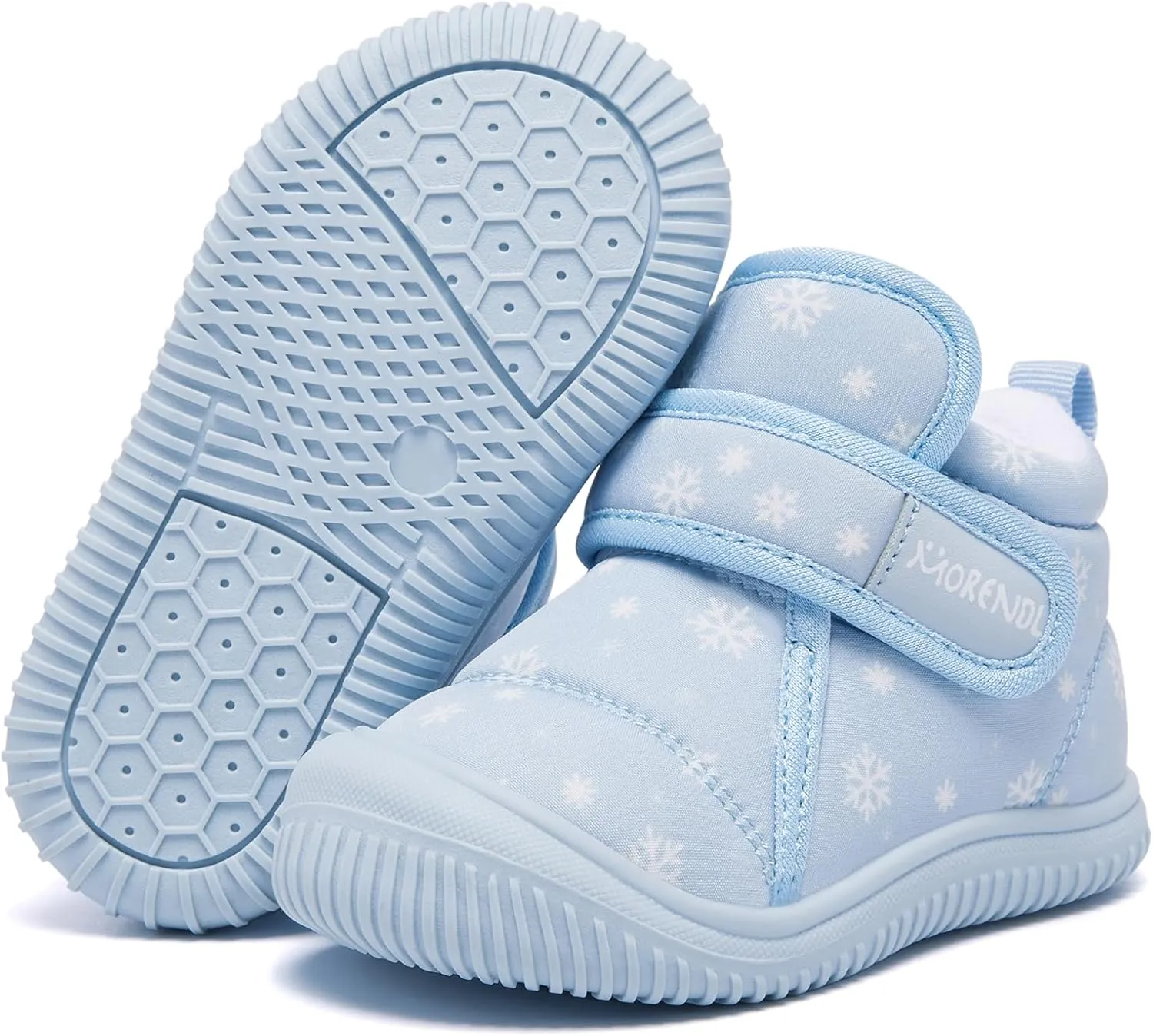 MORENDL Baby Winter Snow Boots for Infant Boys Girls Toddler Water-Resistant First Walker Shoes Warm Lining Soft Sole Anti-Slip Outdoor Booties
