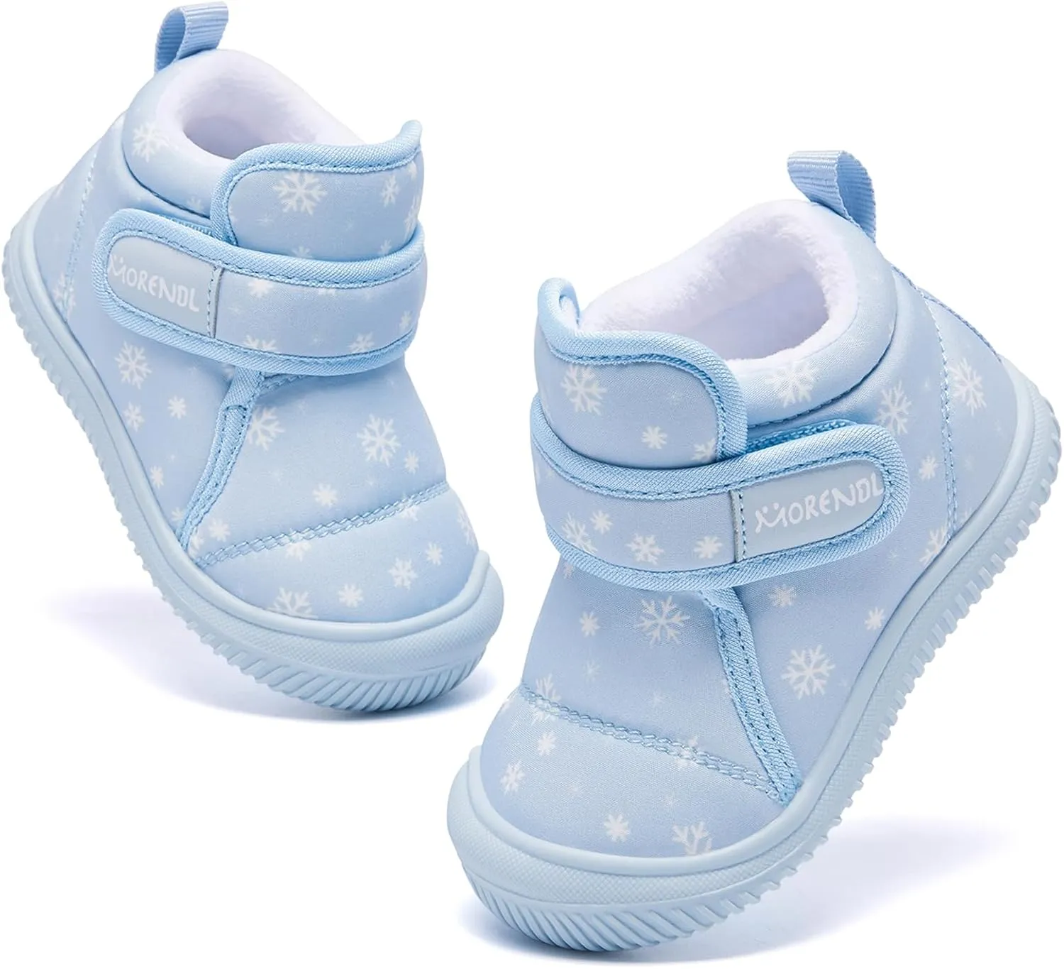 MORENDL Baby Winter Snow Boots for Infant Boys Girls Toddler Water-Resistant First Walker Shoes Warm Lining Soft Sole Anti-Slip Outdoor Booties