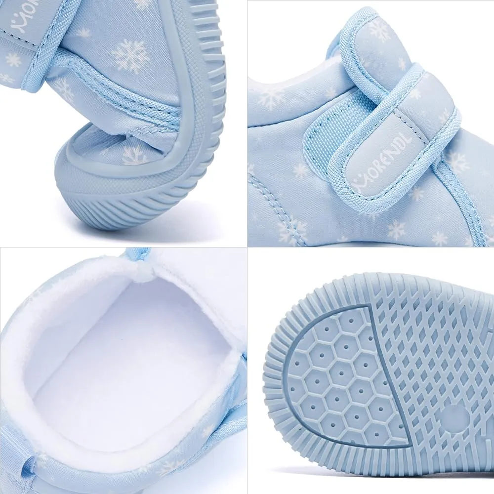 MORENDL Baby Winter Snow Boots for Infant Boys Girls Toddler Water-Resistant First Walker Shoes Warm Lining Soft Sole Anti-Slip Outdoor Booties