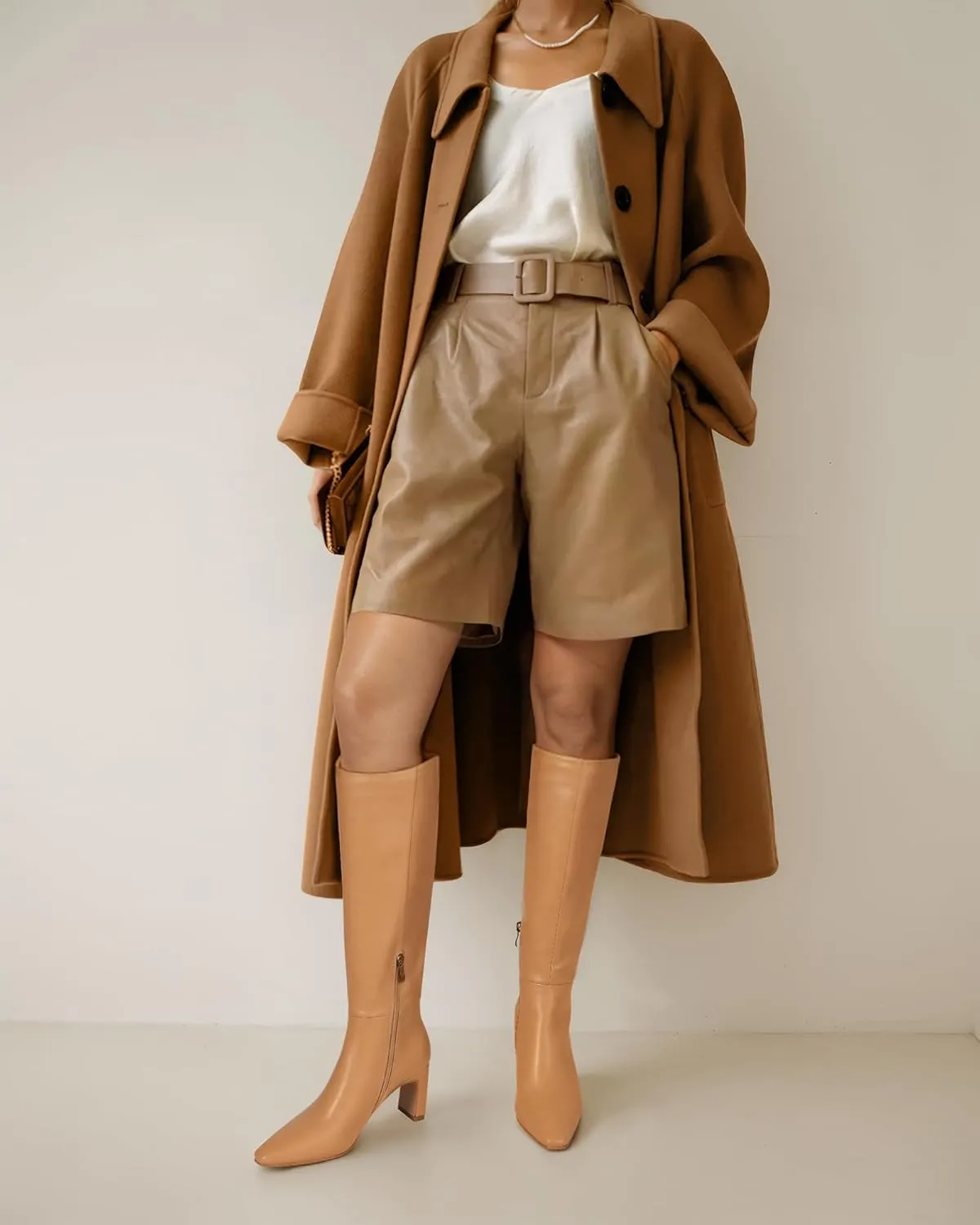 MUCCCUTE Knee High Boots for Women Tall Boots Chunky Heel Square Toe with Side Zipper Pull On Fall Long Boots