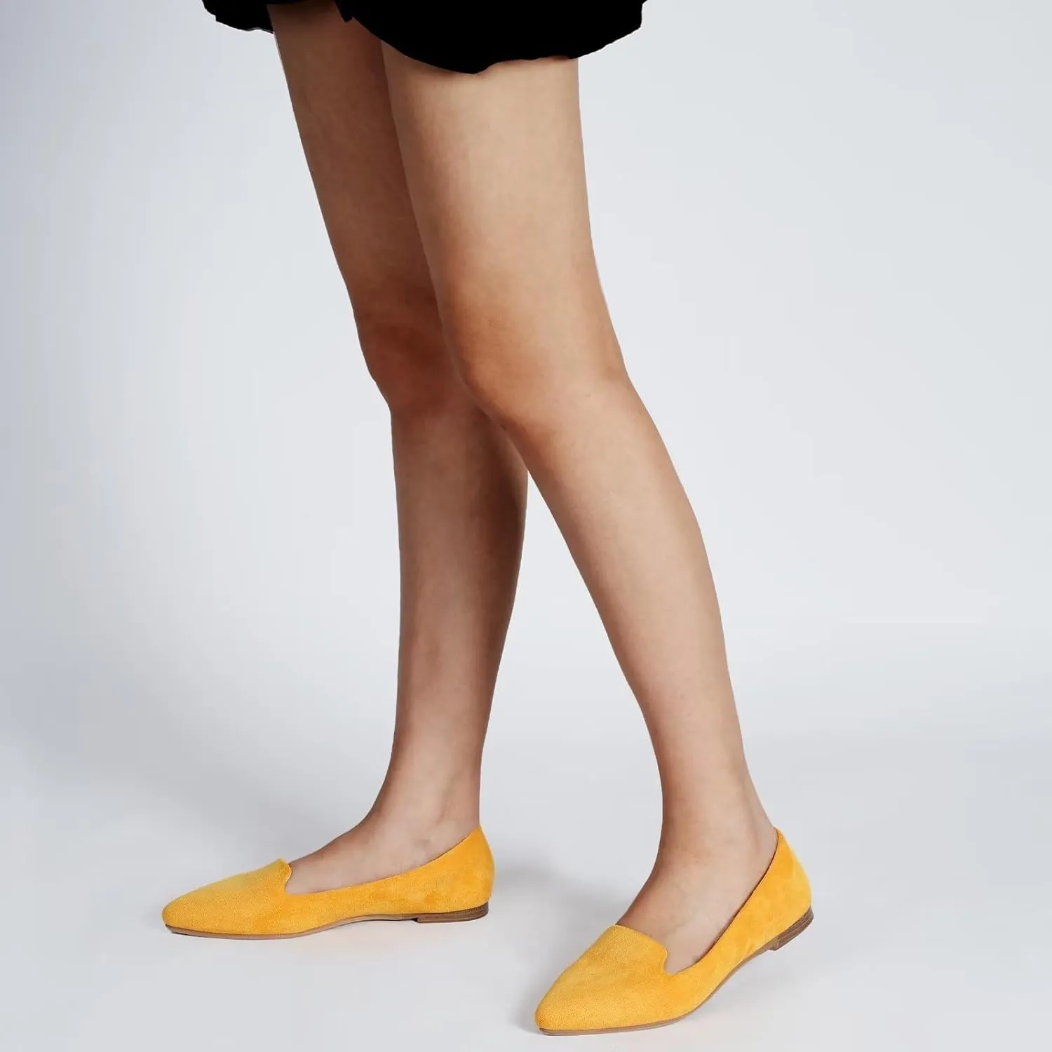 MUSSHOE Flats for Women Dressy Comfortable Ballerina Flats Pointed Toe Slip-on Casual Business Shoes Work Shoes for Women