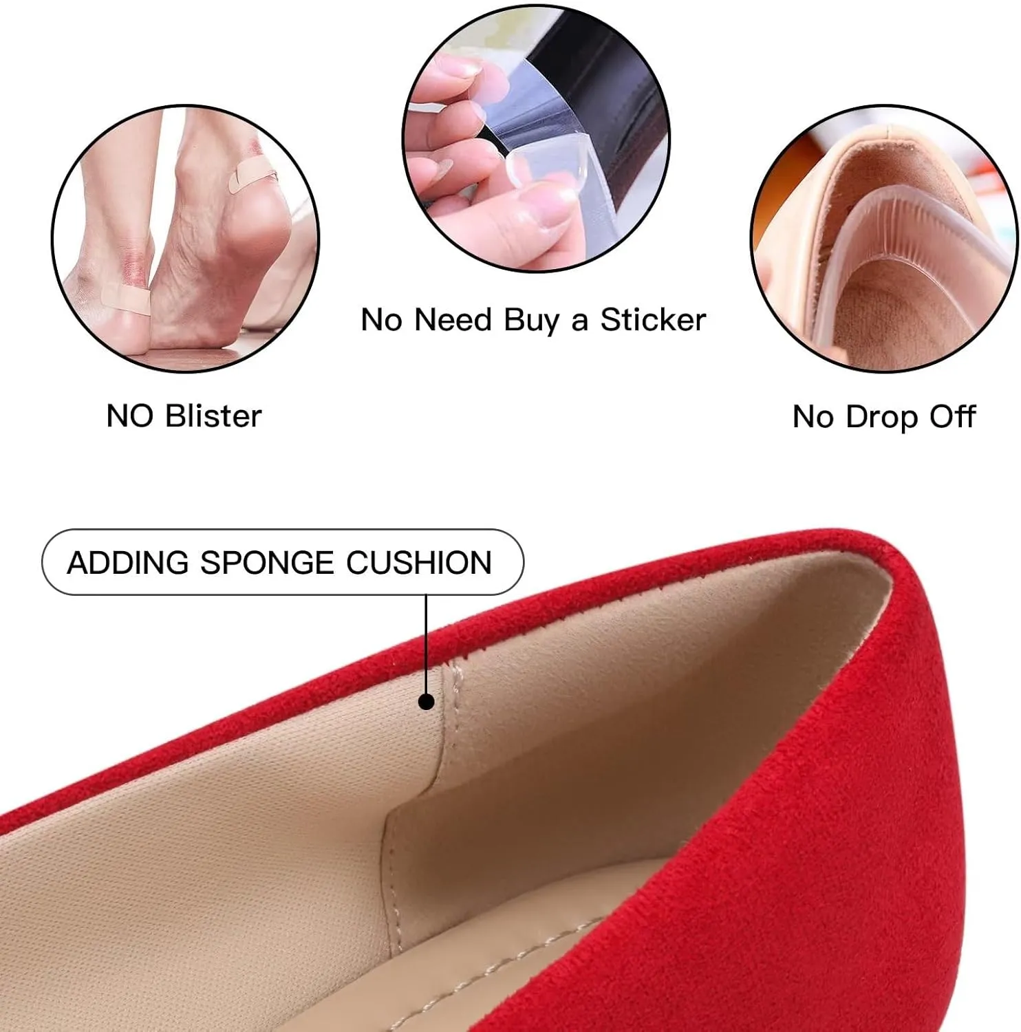 MUSSHOE Flats for Women Dressy Comfortable Ballerina Flats Pointed Toe Slip-on Casual Business Shoes Work Shoes for Women