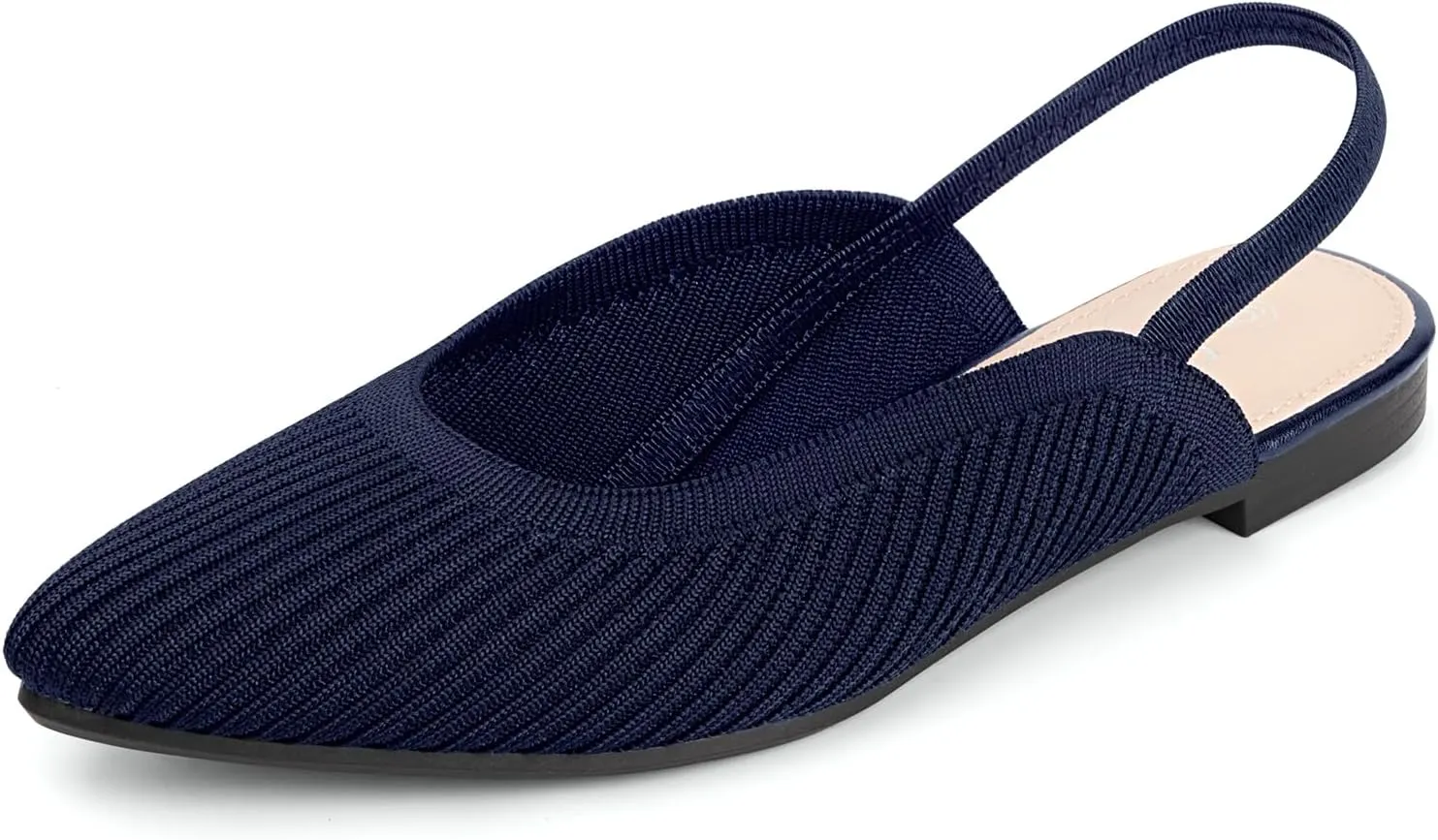 MUSSHOE Slingback Flats for Women Pointed Toe Flats for Women Dressy Comfort Work Office Shoes for Women