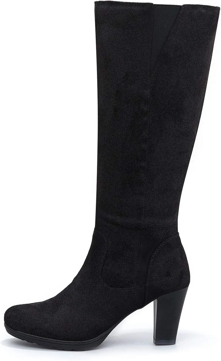 mysoft Women's Knee High Boots Chunky Heel Boots with Zipper