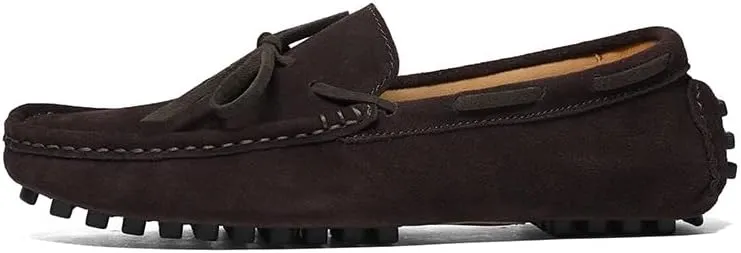 New Men's Shoes Mens Loafers Suede Leather Moccasins Driving Loafers Boat Shoes Simple Comfortable Flexible Flat Heel Lightweight Resistant Casual