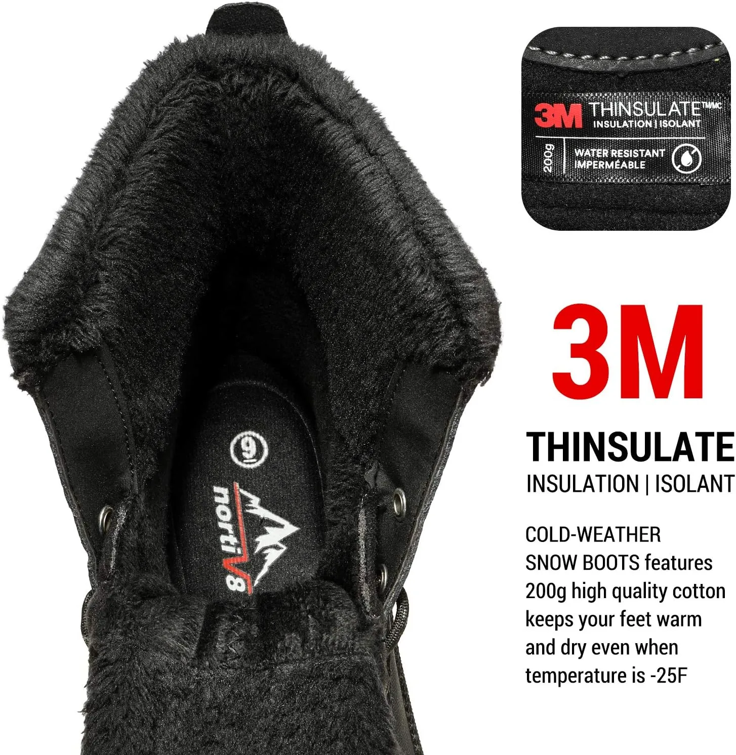 NORTIV 8 Men's Waterproof Winter Snow Boots AVENUE