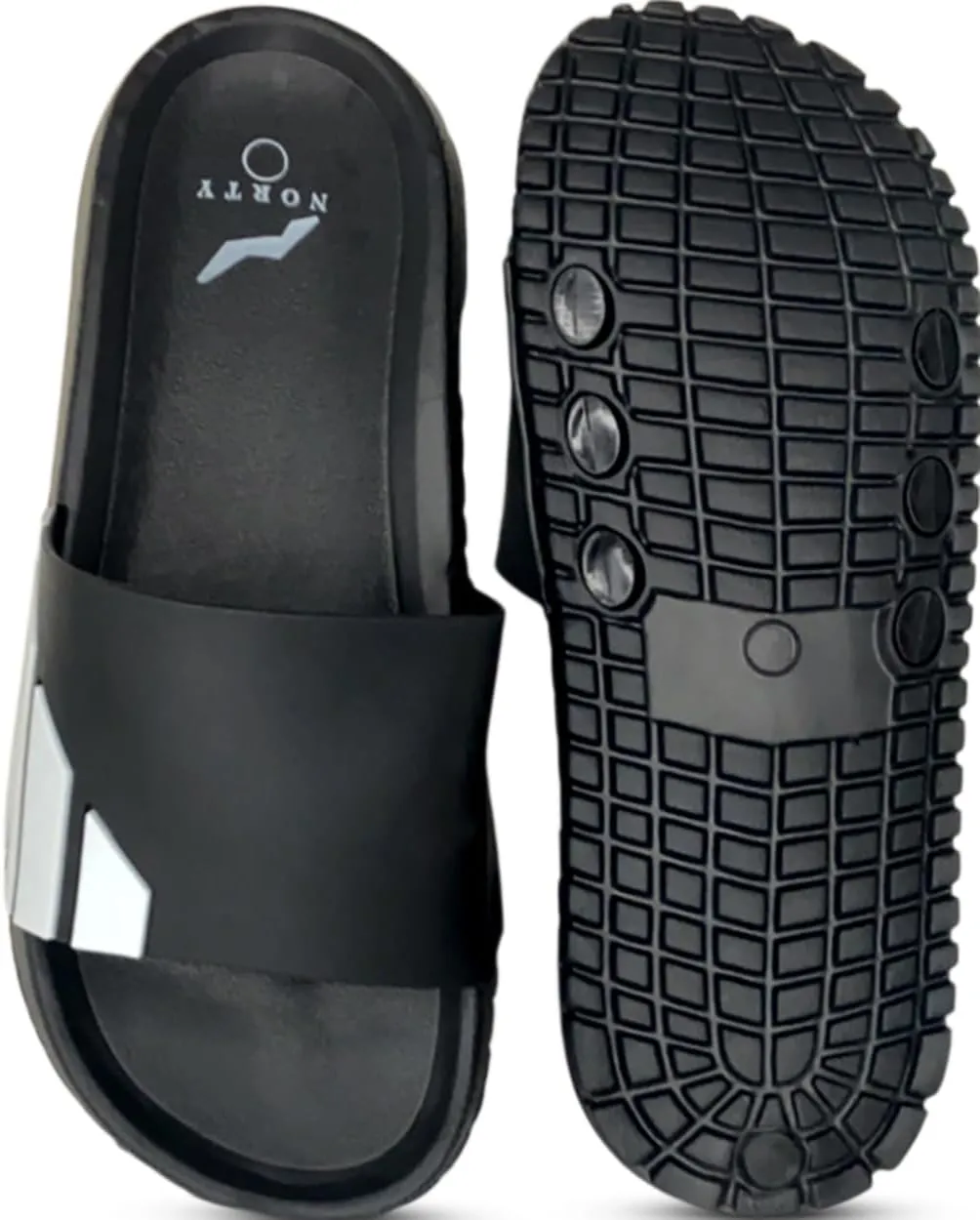 NORTY Men’s Slides Sandal Sport Sandals Open Toe Slip on Indoor Outdoor Shoes