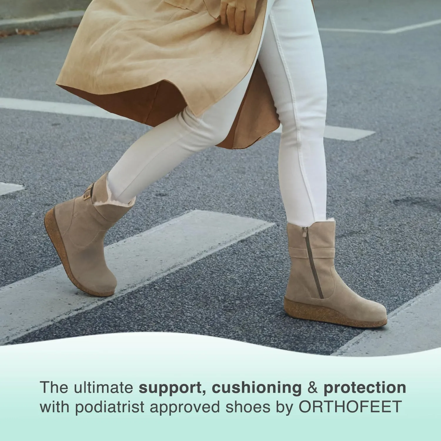 Orthofeet Women's Orthopedic Claire Waterproof Winter Boots for Foot Pain Relief