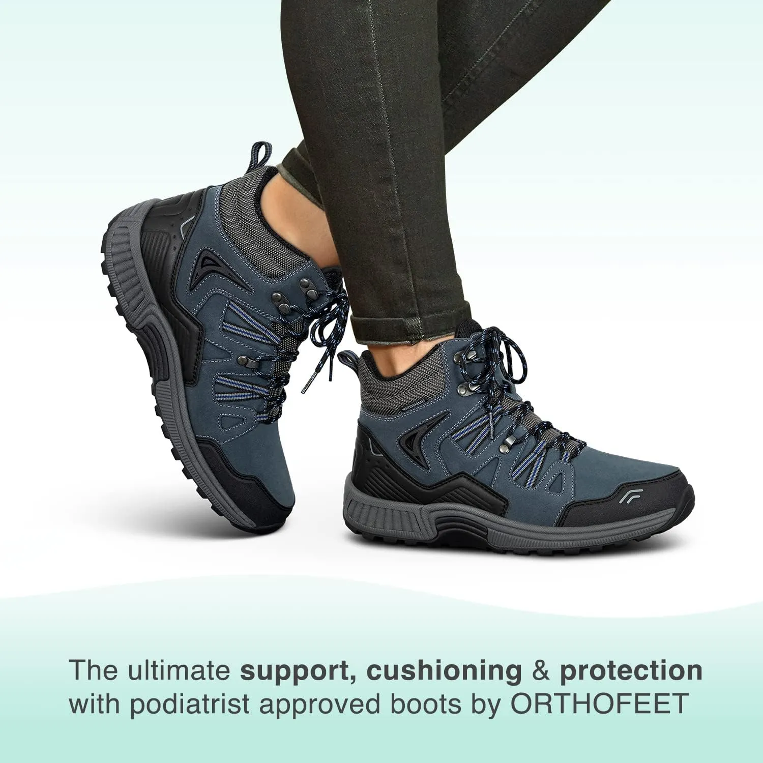 Orthofeet Women's Orthopedic Leather Dakota Hiking Boots