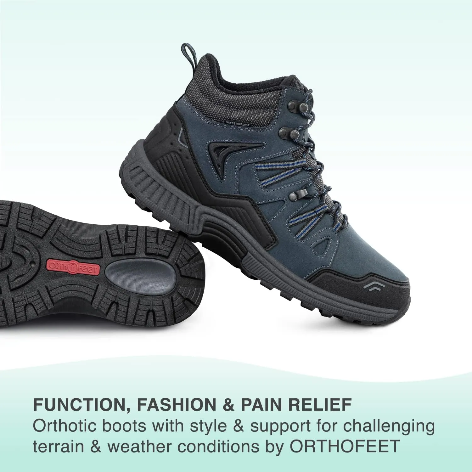Orthofeet Women's Orthopedic Leather Dakota Hiking Boots