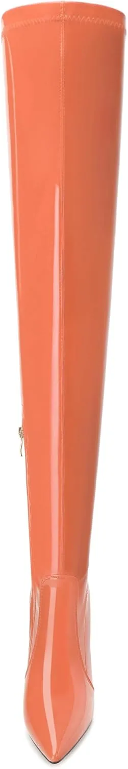 Over The Knee Boots for Women Thigh High Stiletto Zipper Pointed Toe Long Boots Classic Fashion Sexy Tall Boots