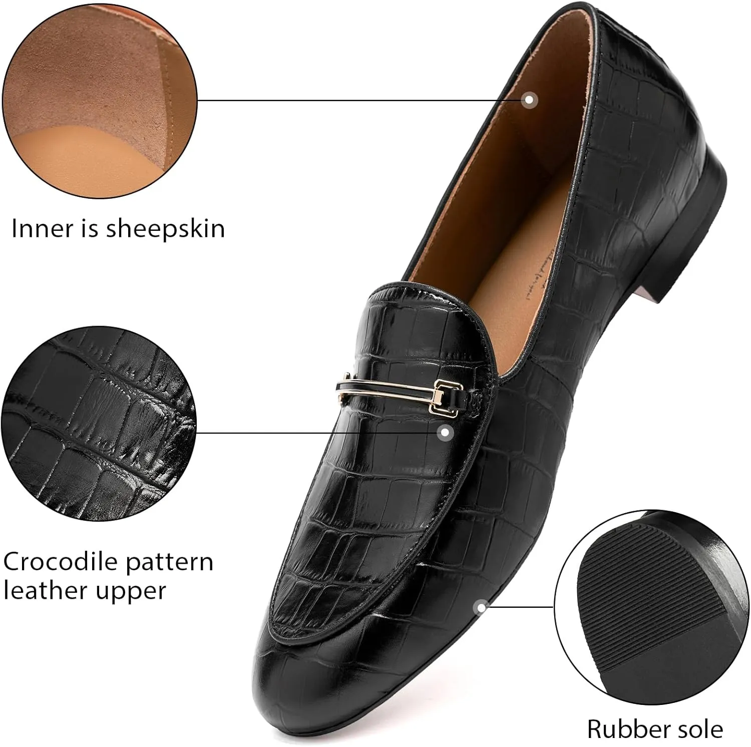Penny Loafers for Women Comfort Flat Shoes Slip-on Women Loafers Shoes Casual…
