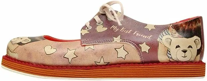 Personalize Your Life - PENCY Printed Retro Ballerinas - Casual,Elegant and Original Style - Vegan, Handmade, Environmentally Friendly, Breathable