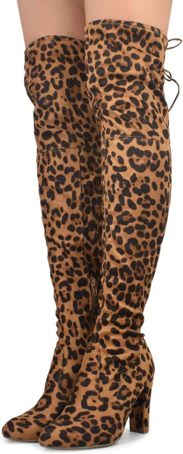 Premier Standard Women's Over The Knee Boot - Sexy Over The Knee Pullon Boot - Trendy Low Block Heel Shoe - Comfortable Boot