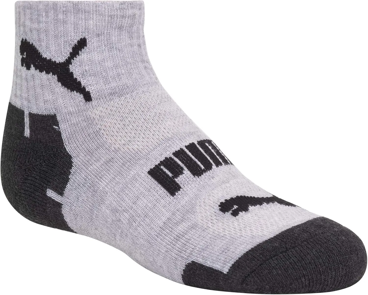 PUMA Boys' 6 Pack Quarter Crew Socks
