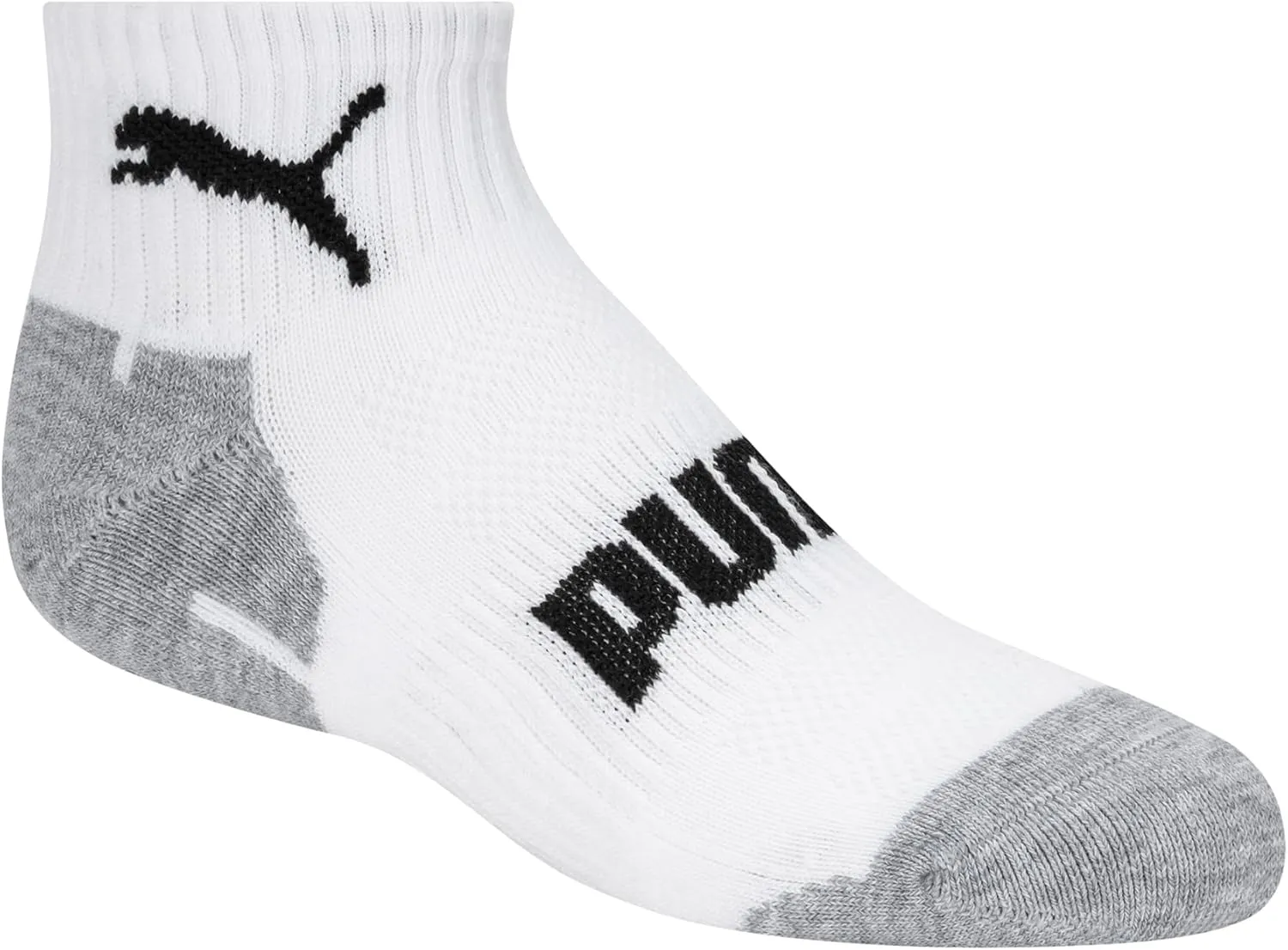 PUMA Boys' 6 Pack Quarter Crew Socks