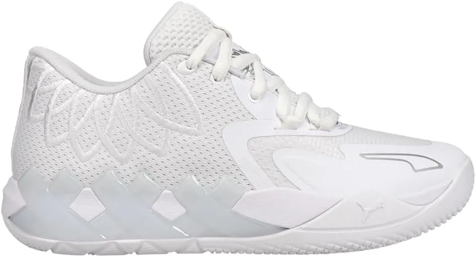 PUMA Kids Boys Mb1 Lo Basketball Sneakers Athletic Shoes - White - Size 5.5 M
