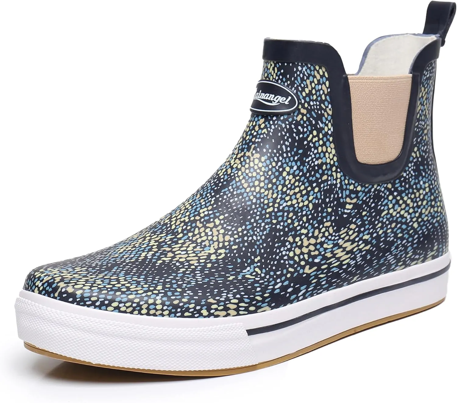 Rain Boots for Women and Men,Unisex Ankle Rain Shoes Anti-Slipping Rainboots with Comfortable Lightweight Garden Rubber Rain Boot and Outdoor Work Shoes,Waterproof Fishing Deck Boots