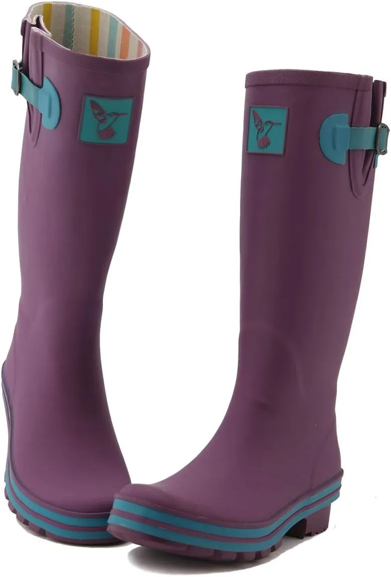 Rain Boots For Women Waterproof Boots Garden Shoes Outdoor Use with Comfortable Insole Knee High Rubber Rain Boot Gumboots Rain Footwear Wellies
