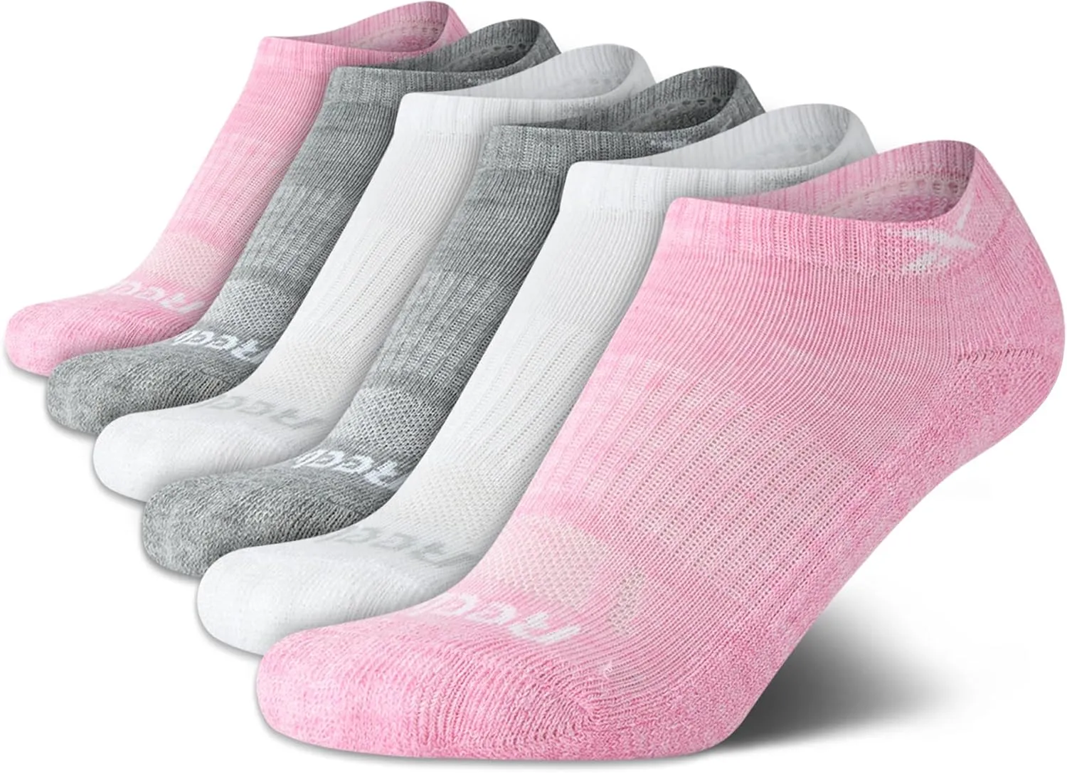 Reebok Girls' Low Cut Socks – 6 Pack Performance Cushion Low Cut No Show Socks for Girls - Girl's Athletic Socks