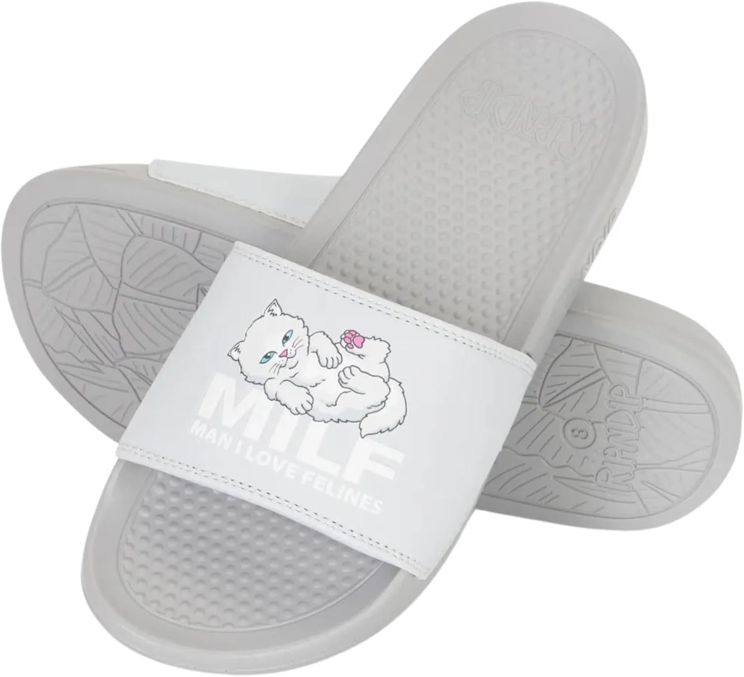 RIPNDIP Man I Love Felines Slides, Slippers for Summer, Slip On Shoes, Funny Cat Sandals for Men