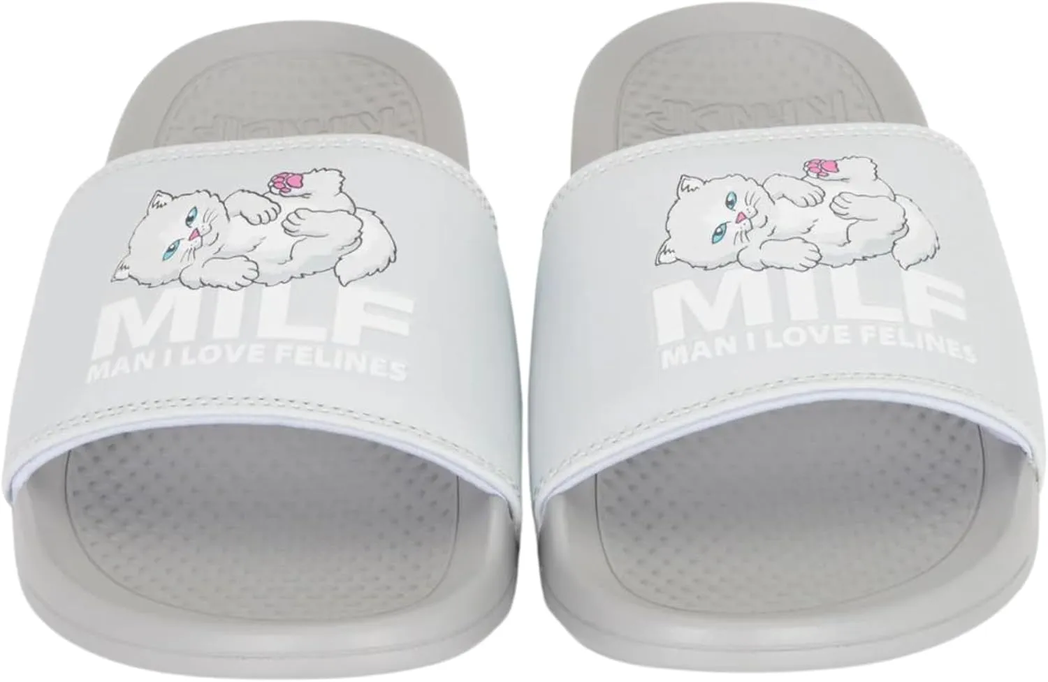 RIPNDIP Man I Love Felines Slides, Slippers for Summer, Slip On Shoes, Funny Cat Sandals for Men