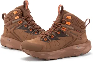 ROCKROOSTER Farmington 2 Waterproof Hiking Boots for Men, 6" Anti-Fatigue Outdoor Nubuck Leather Shoes