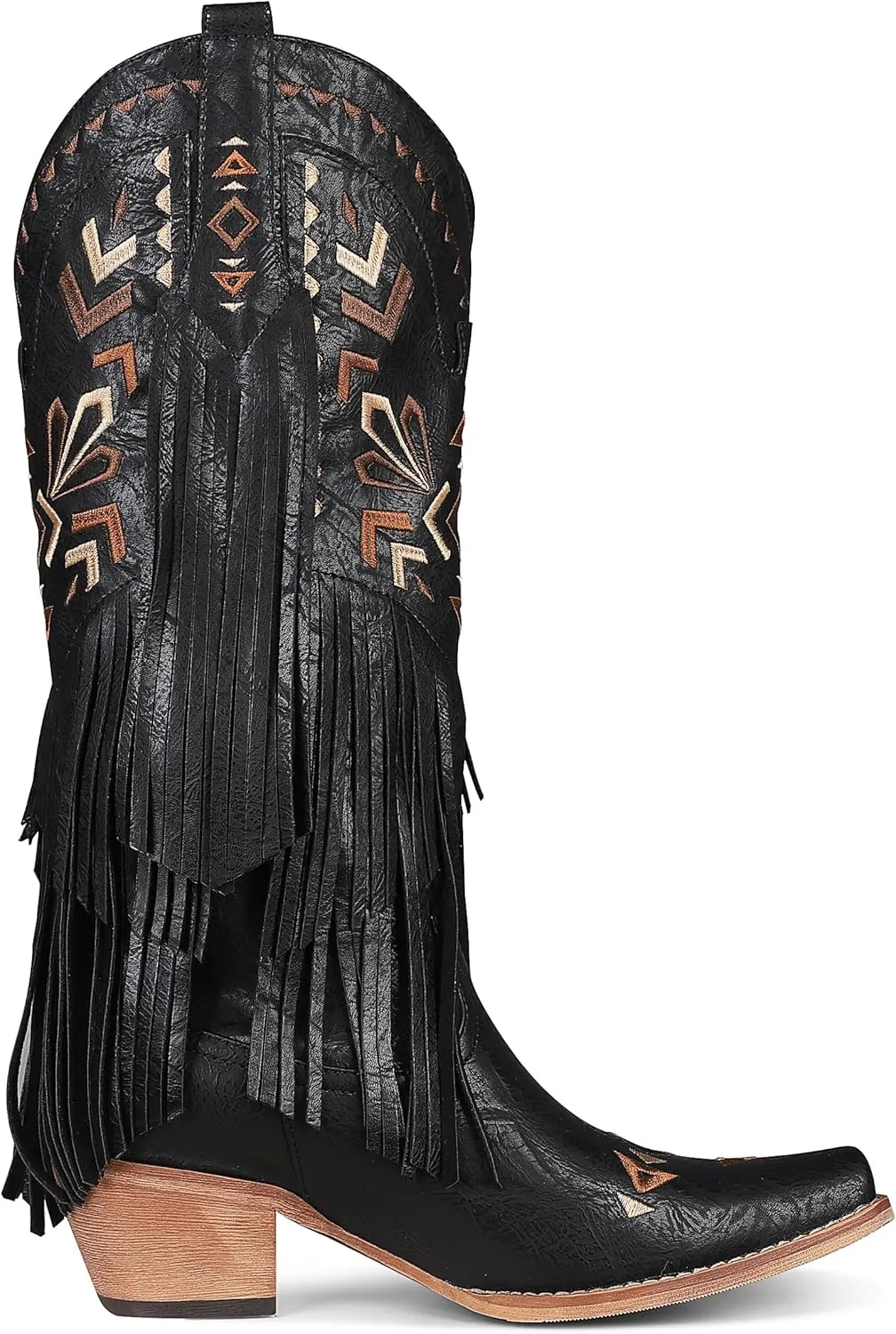 SaraIris Women's Cowgirl Boots Knee High Fringe Boots