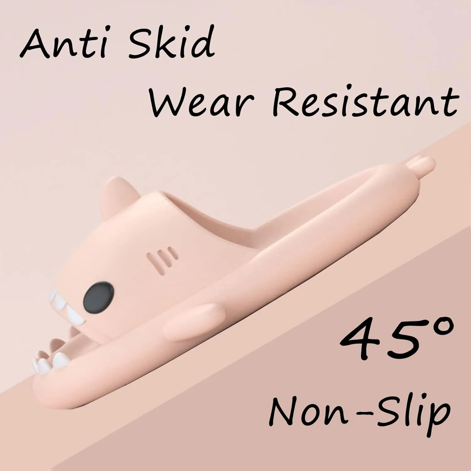 sharllen Shark Sandals Slides for Women Men Cute Novelty Cartoon Anti-Slip Open Toe Slides Summer Lightweight Shark Sandals