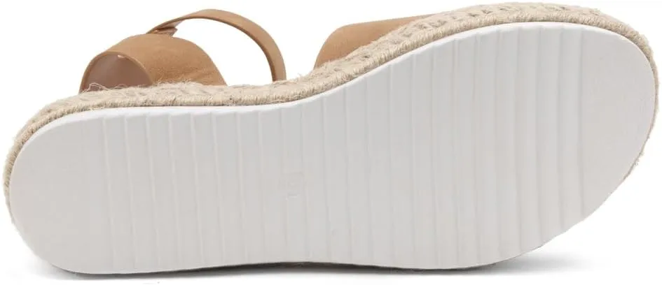 Shoe Land Legossa Womens Platform Sandals Ankle Strap Espadrilles Comfortable Open Toe Flatform Wedge Casual Sandal Black White Tan Platform Sandals for Summer