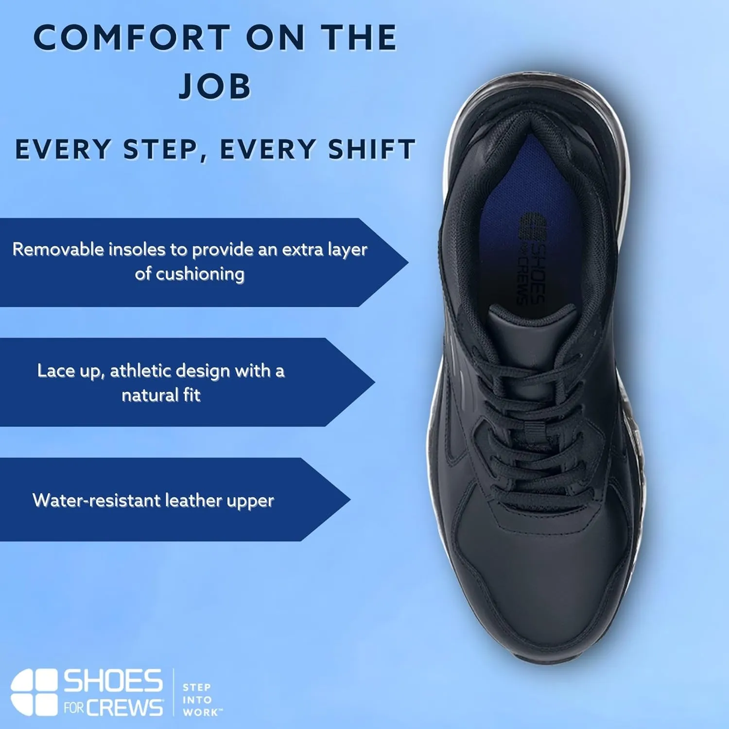 Shoes for Crews Geo, Men's Slip Resistant Food Service Work Sneaker