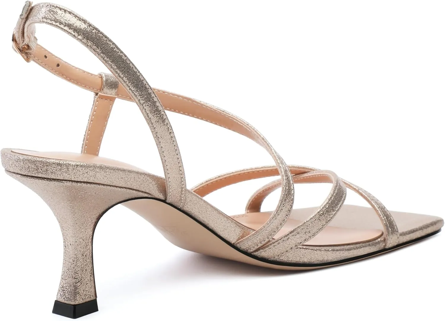 SKYSTERRY Women's Mid Kitten Strappy Sandals Square Open Toe Ankle Buckle Slingback Patent Heels Sexy Dress Wedding Party Daily-Life Shoes For Women 2.5 Inch