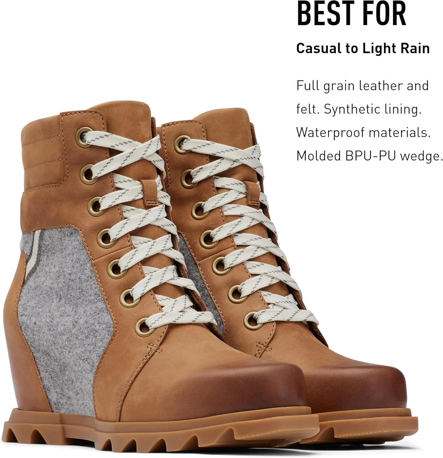 Sorel Women's Joan of Arctic Wedge III Lexie Boot — Waterproof Leather Wedge Boots