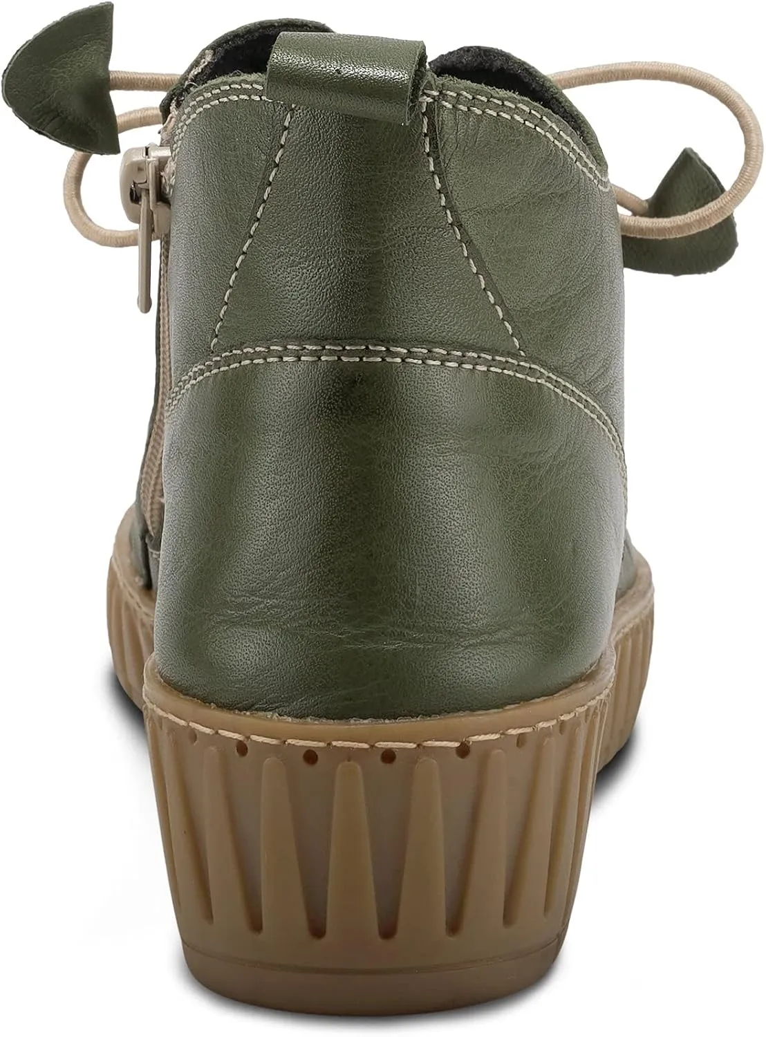 Spring Step Nespea Booties for Women - Waterproof Leather Women's Shoes with Zipper Closure - Western Ankle Boots for Women with Low Heel