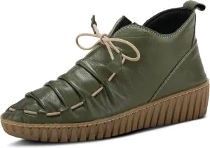 Spring Step Nespea Booties for Women - Waterproof Leather Women's Shoes with Zipper Closure - Western Ankle Boots for Women with Low Heel