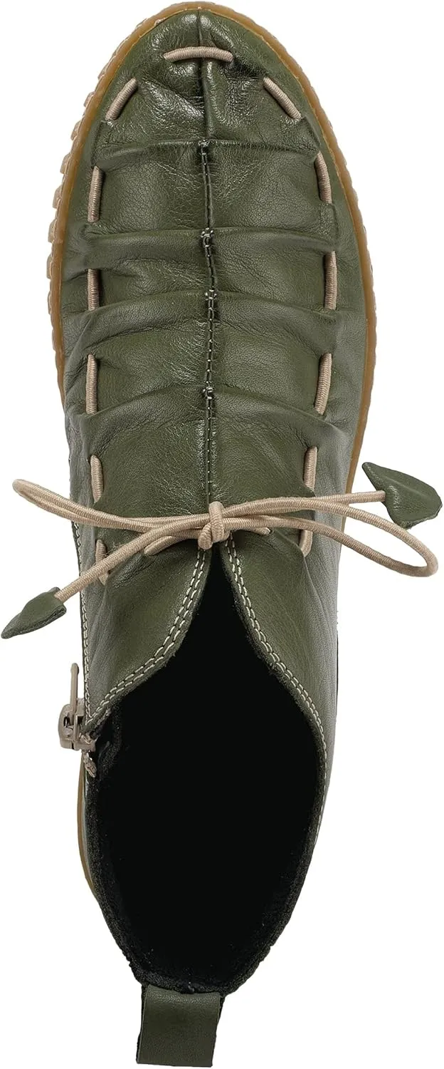 Spring Step Nespea Booties for Women - Waterproof Leather Women's Shoes with Zipper Closure - Western Ankle Boots for Women with Low Heel