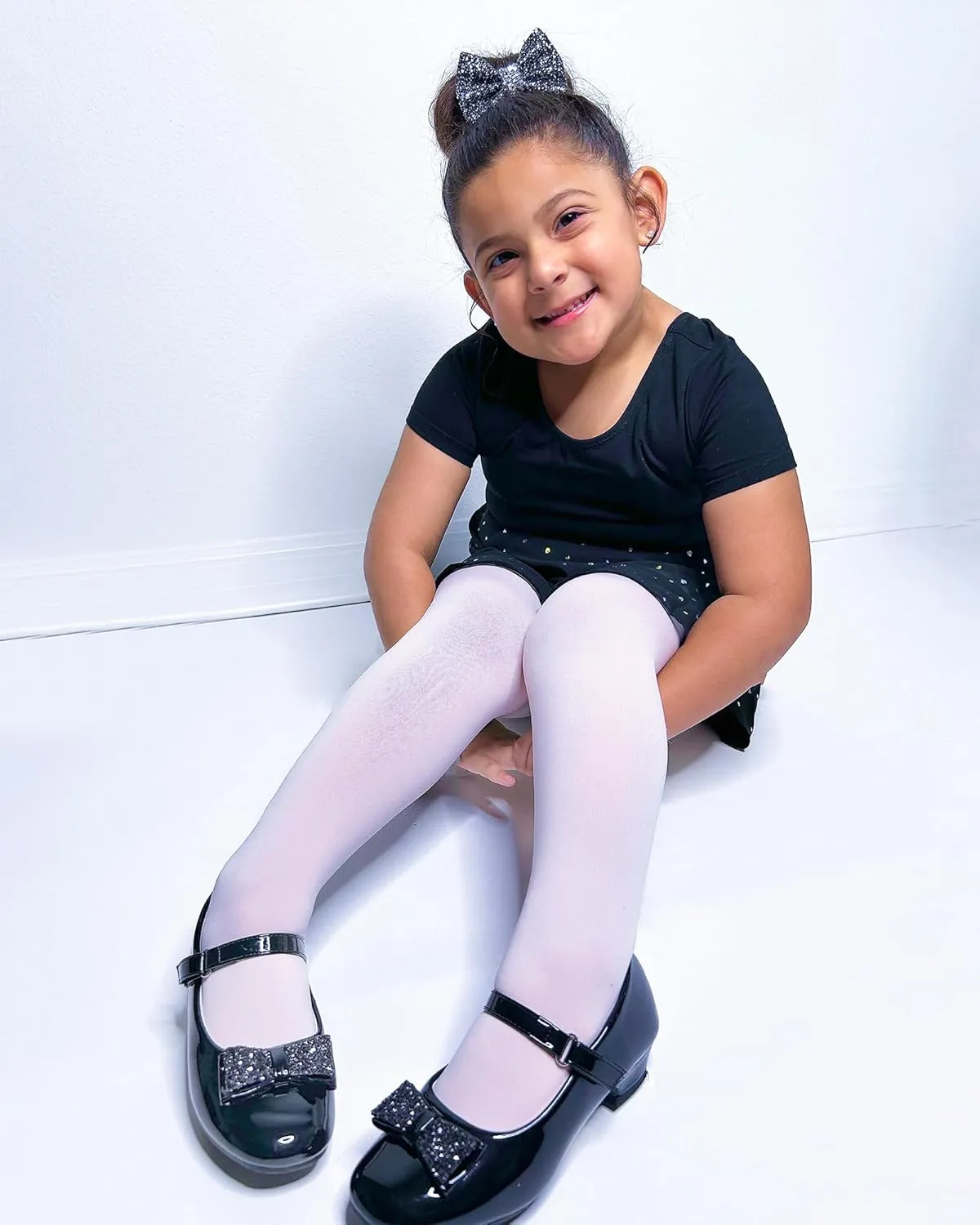Stelle Girls Dress Shoes Toddler White Flower Girl Low Heels Mary Jane Flat for School Uniform Wedding(Little/Big Kid)