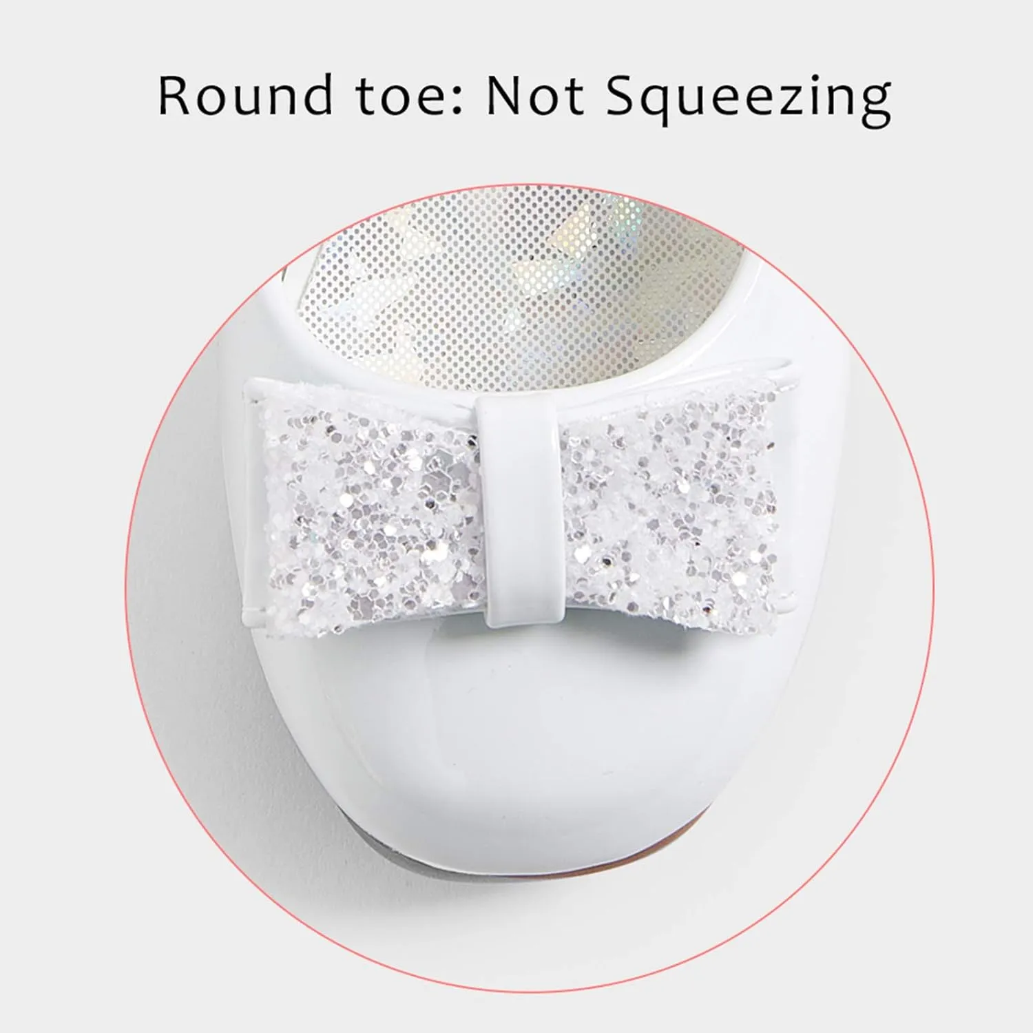 Stelle Girls Dress Shoes Toddler White Flower Girl Low Heels Mary Jane Flat for School Uniform Wedding(Little/Big Kid)