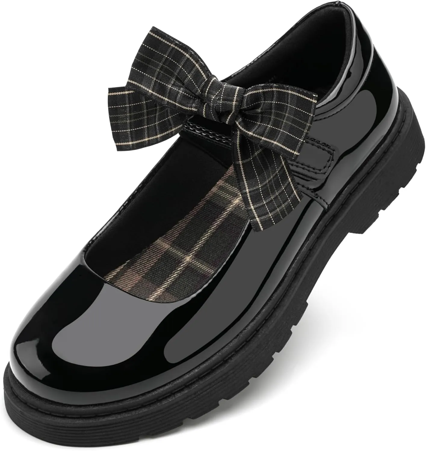 Stelle School Shoes for Girls Mary Jane Uniform Dress Shoes Detachable Bow Chunky Ballerina Wedding (Little/Big Kids)