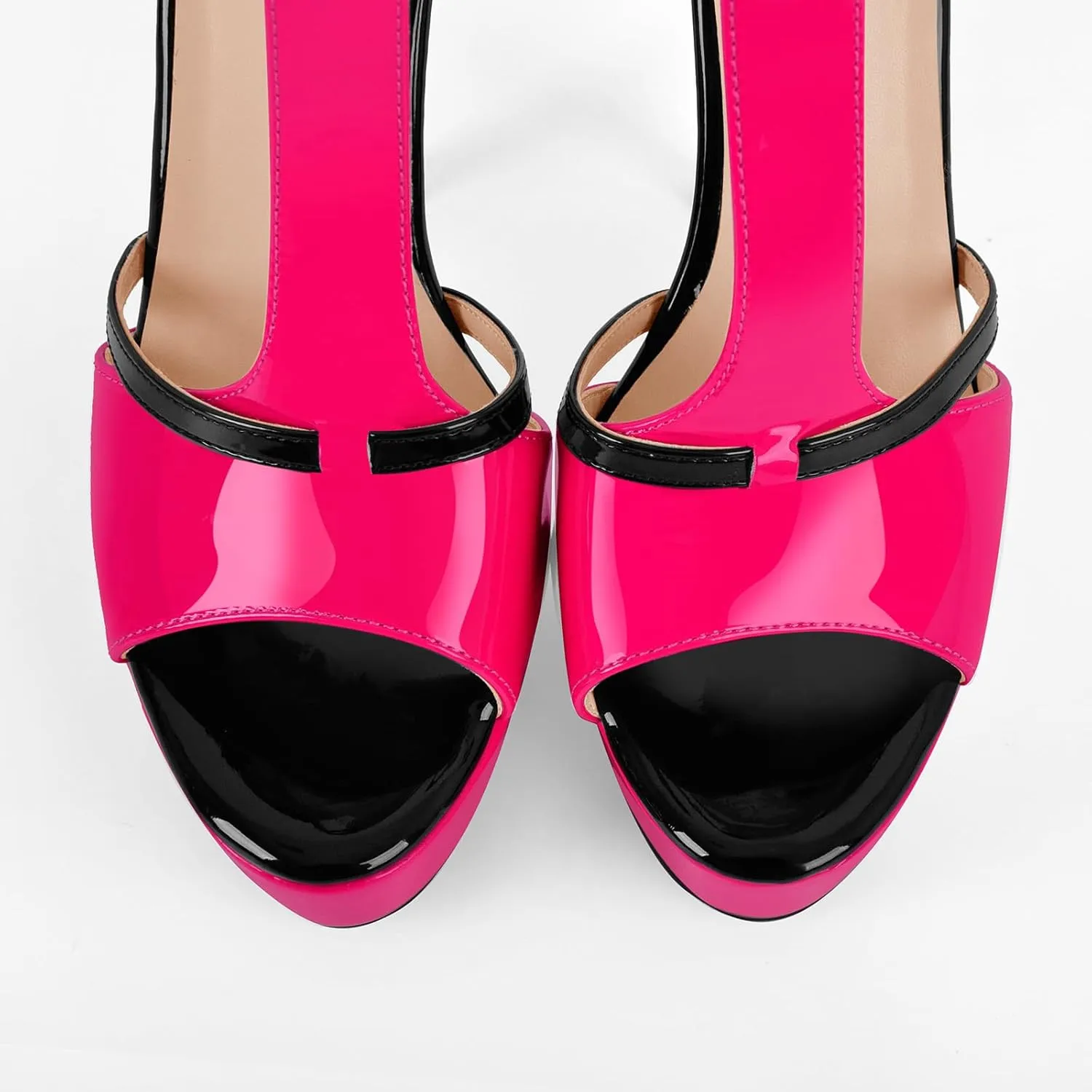 Stiletto High Heel Platform Peep Open Toe Ankle Strap Sandals