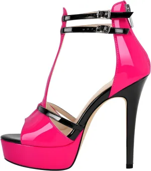 Stiletto High Heel Platform Peep Open Toe Ankle Strap Sandals