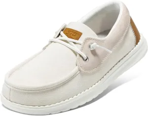 STQ Women's Boat Shoes with Orthopedic Insole Slip On Business Casual Shoes for Plantar Fasciitis Lightweight Loafers