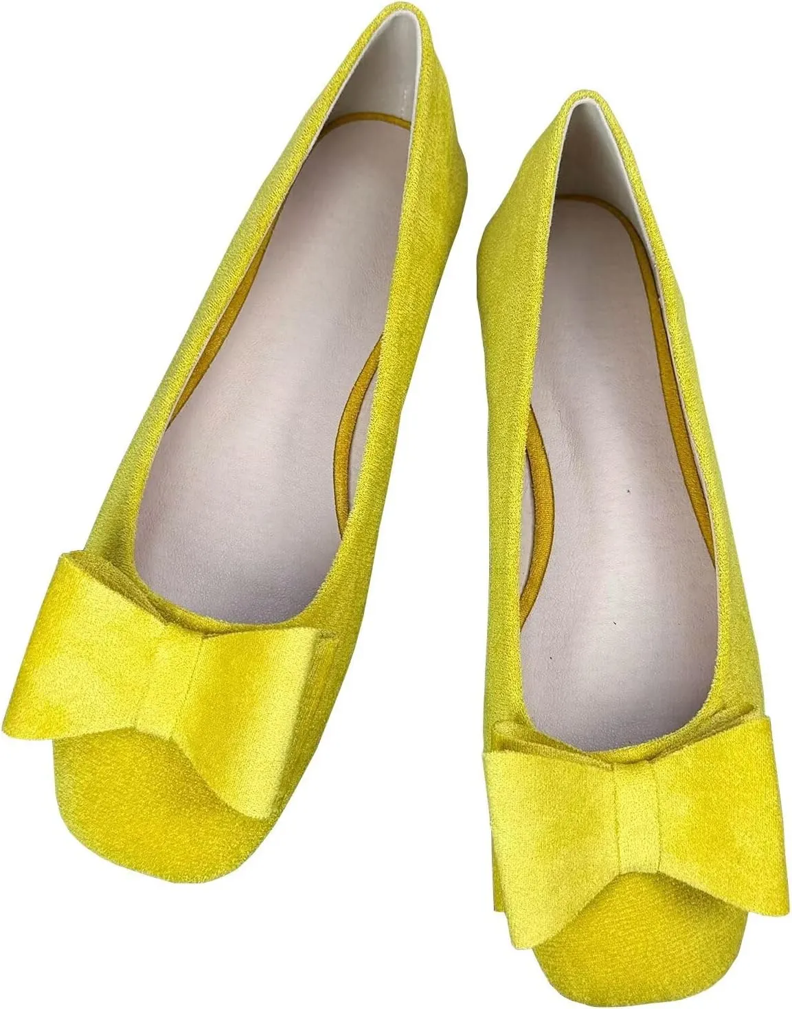Stunner Square Toe Ballets Flats for Women Casual Sweety Style Slip on Dressy Bowknot Ballerina Shoes
