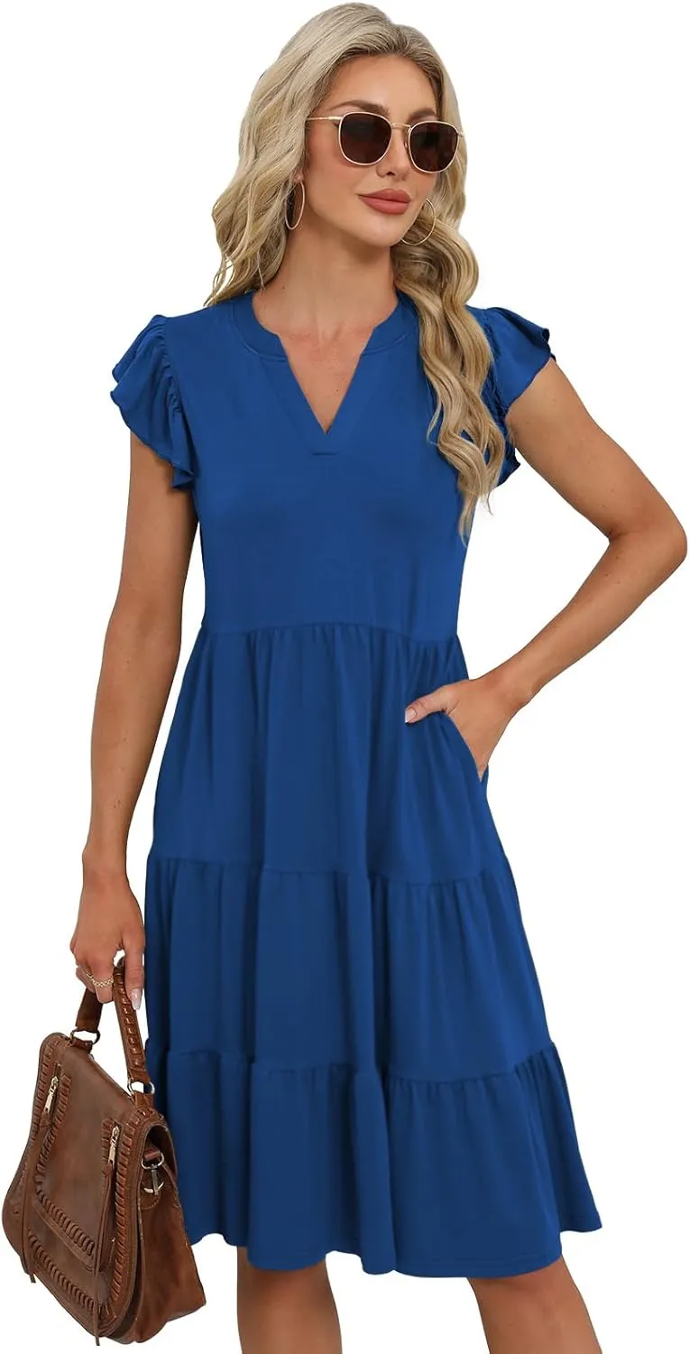 Summer Dresses for Women 2025 Elegant Classy Casual Plus Size Spring Midi Fashion Dress S-XXL
